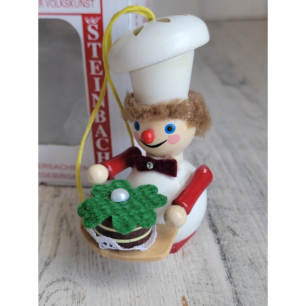 Steinbach pastry chef wooden vintage German ornament Xmas baker home